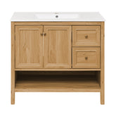 Swiss Madison Château 36" Bathroom Vanity in Natural Oak - SM-BV241 - Backyard Provider